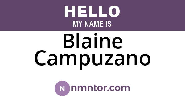 Blaine Campuzano