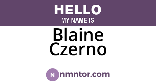 Blaine Czerno