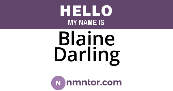 Blaine Darling