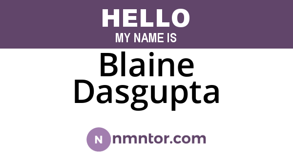 Blaine Dasgupta