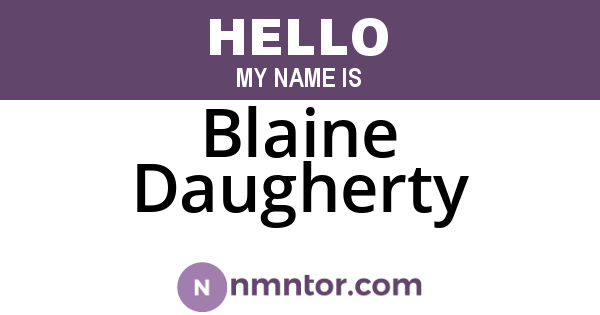 Blaine Daugherty