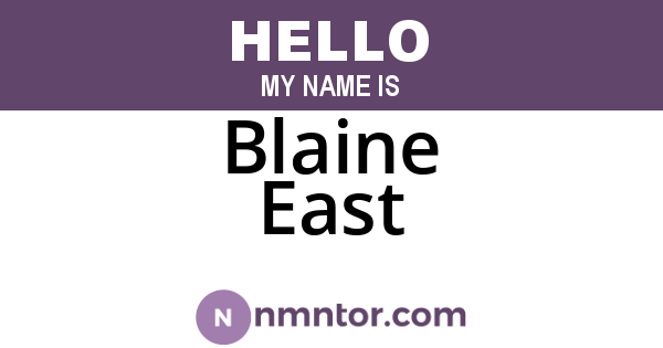 Blaine East
