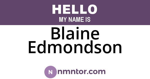 Blaine Edmondson