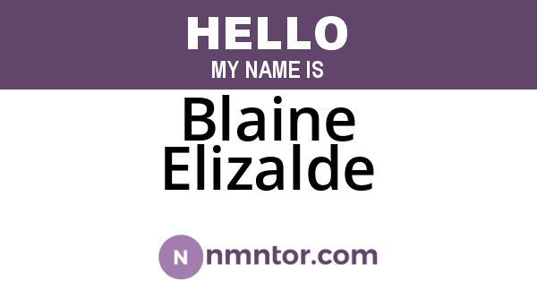 Blaine Elizalde