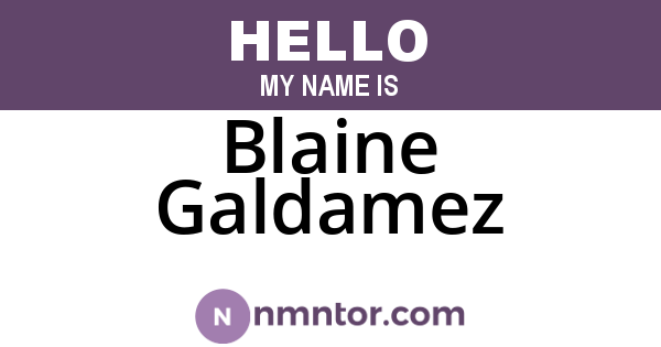 Blaine Galdamez