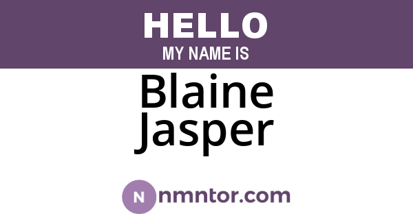Blaine Jasper