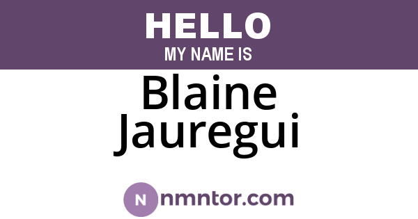 Blaine Jauregui