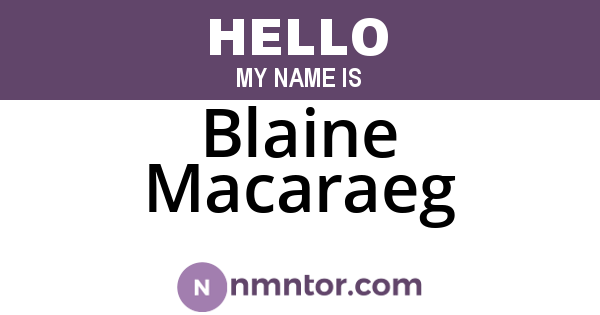 Blaine Macaraeg