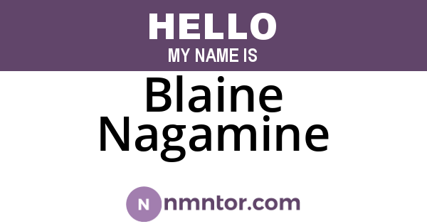 Blaine Nagamine