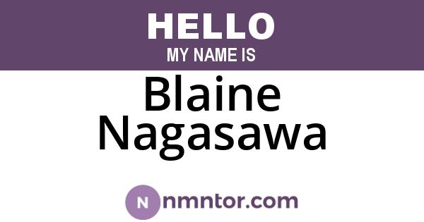 Blaine Nagasawa