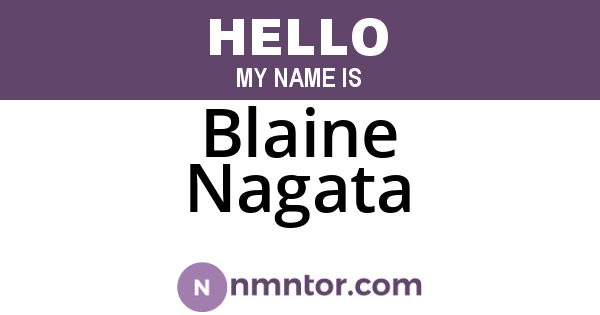 Blaine Nagata
