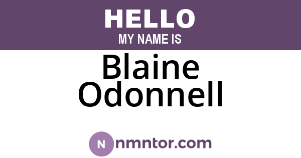 Blaine Odonnell