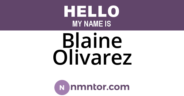 Blaine Olivarez