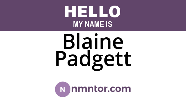 Blaine Padgett