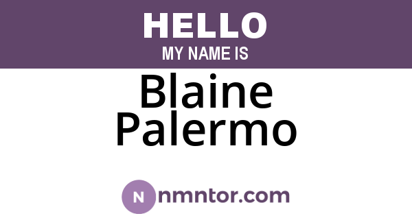 Blaine Palermo