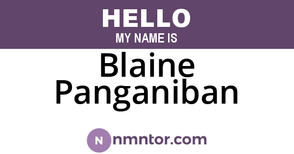 Blaine Panganiban