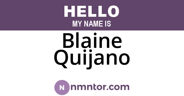Blaine Quijano
