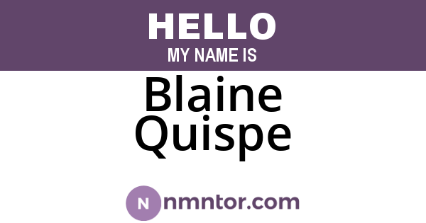 Blaine Quispe