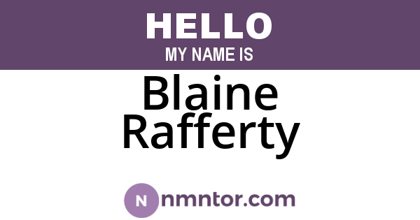 Blaine Rafferty