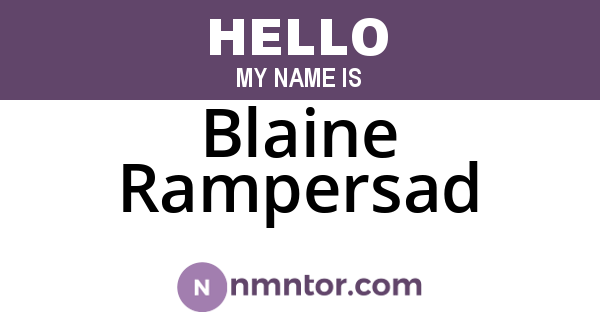 Blaine Rampersad