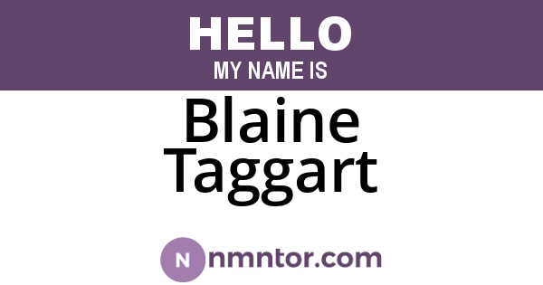Blaine Taggart