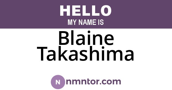 Blaine Takashima