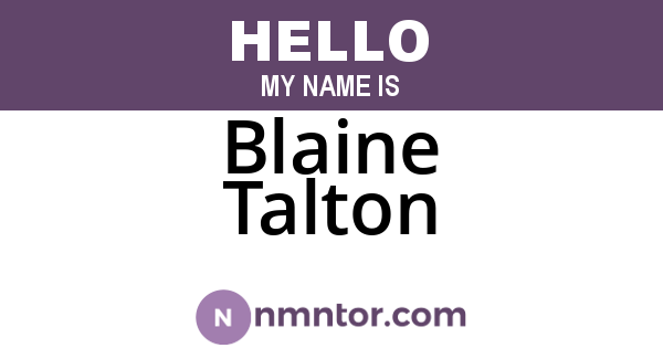Blaine Talton