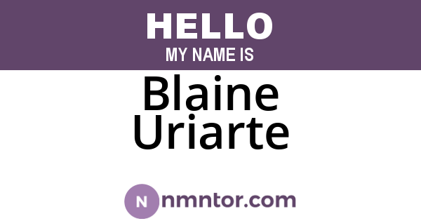 Blaine Uriarte