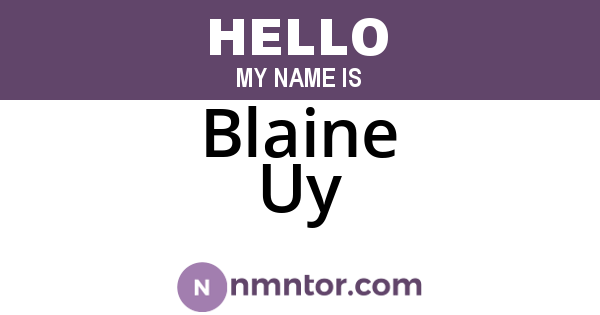 Blaine Uy