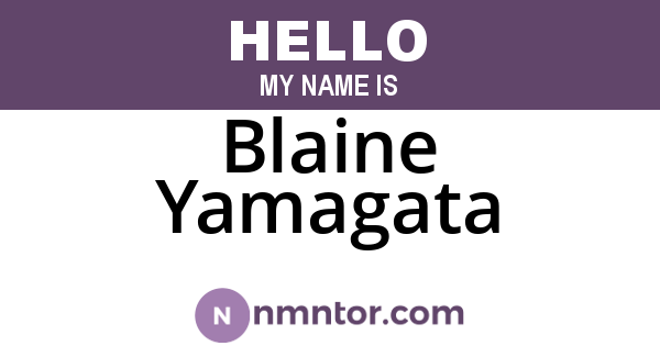 Blaine Yamagata