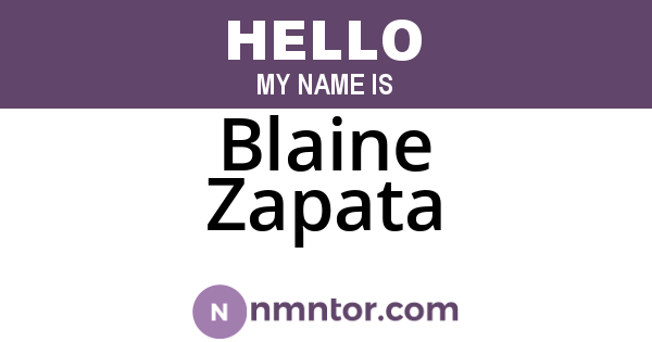 Blaine Zapata