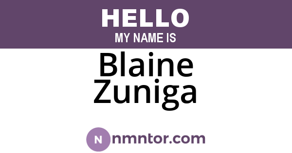 Blaine Zuniga