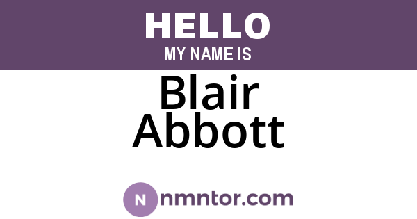 Blair Abbott