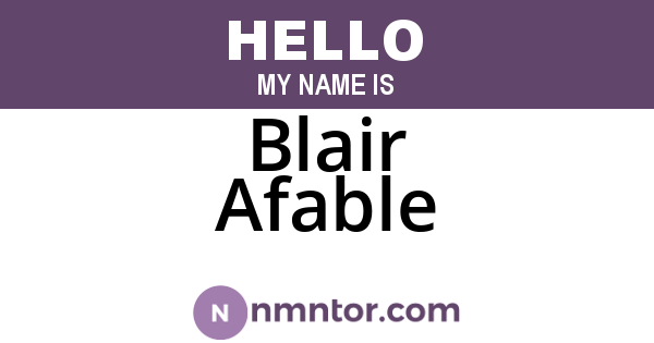Blair Afable