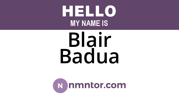 Blair Badua