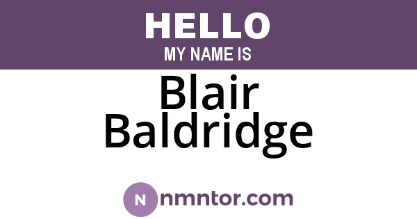 Blair Baldridge