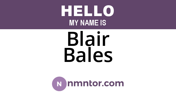 Blair Bales