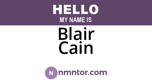 Blair Cain