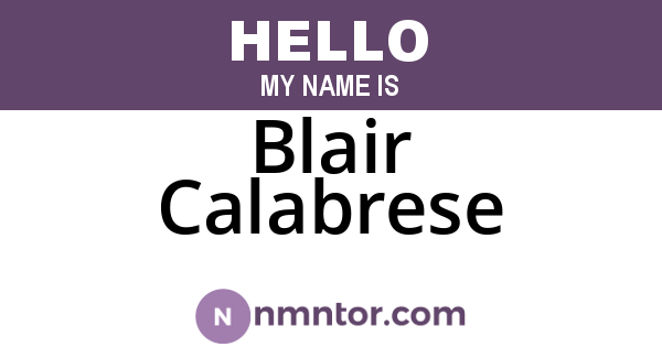 Blair Calabrese