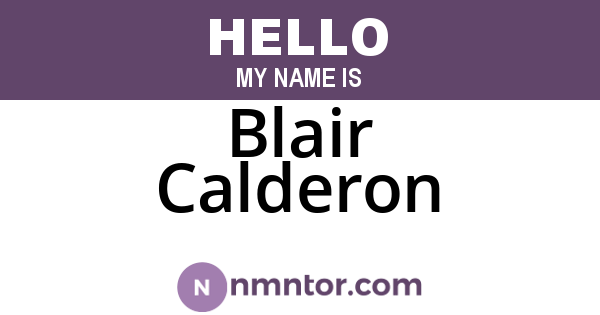 Blair Calderon