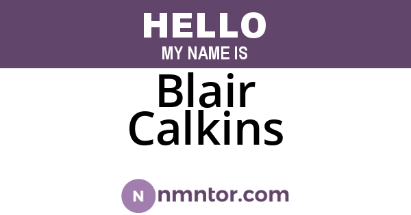 Blair Calkins