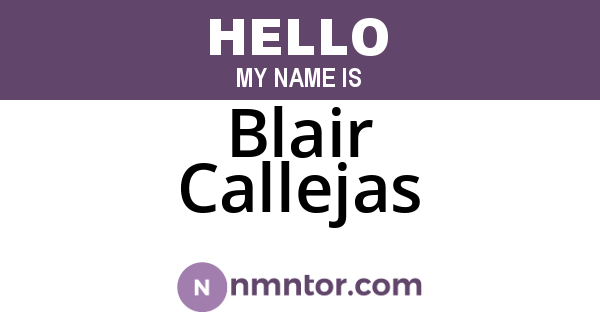 Blair Callejas