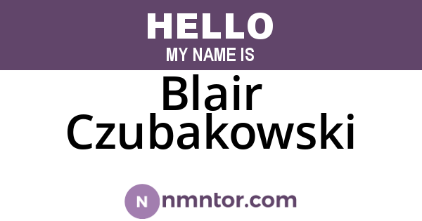 Blair Czubakowski