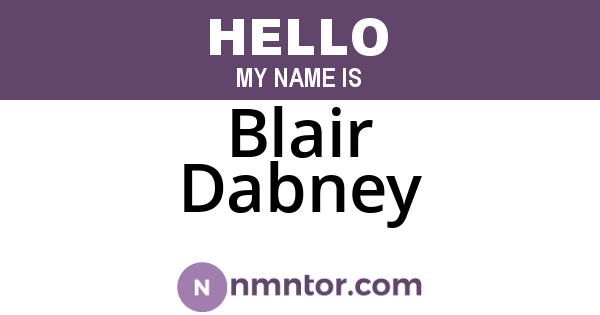 Blair Dabney