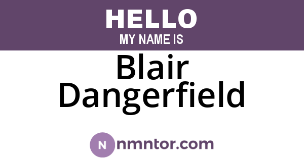 Blair Dangerfield