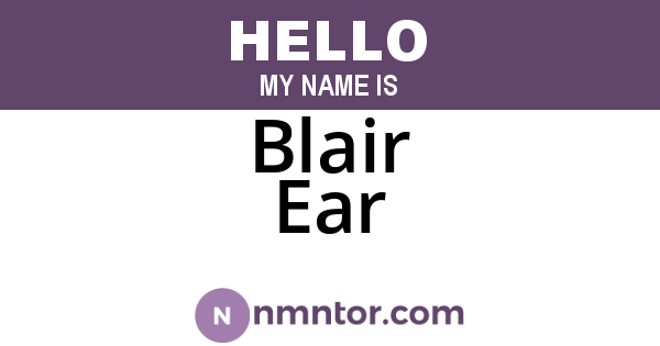 Blair Ear