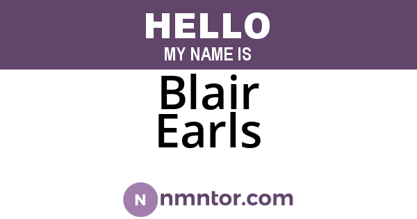 Blair Earls