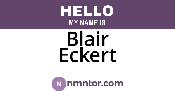 Blair Eckert
