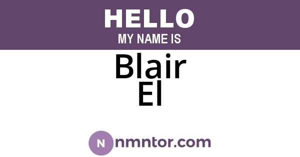 Blair El