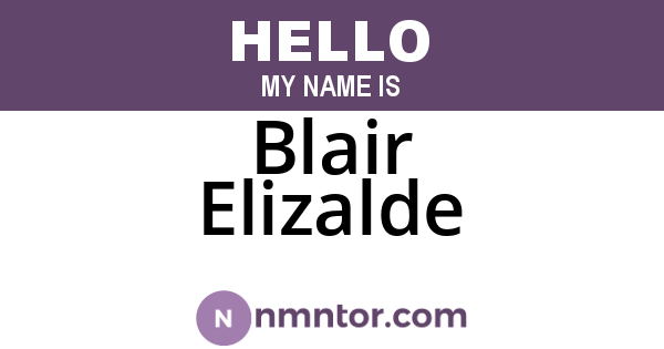 Blair Elizalde